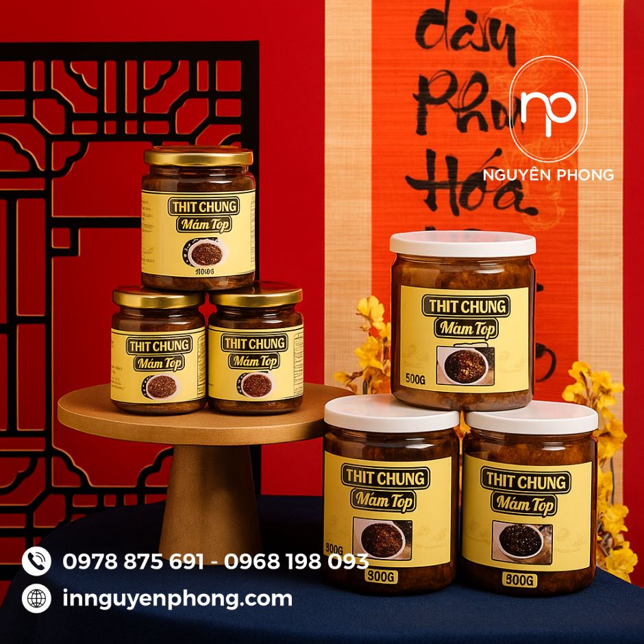 Mẫu in tem dán mắm tép
